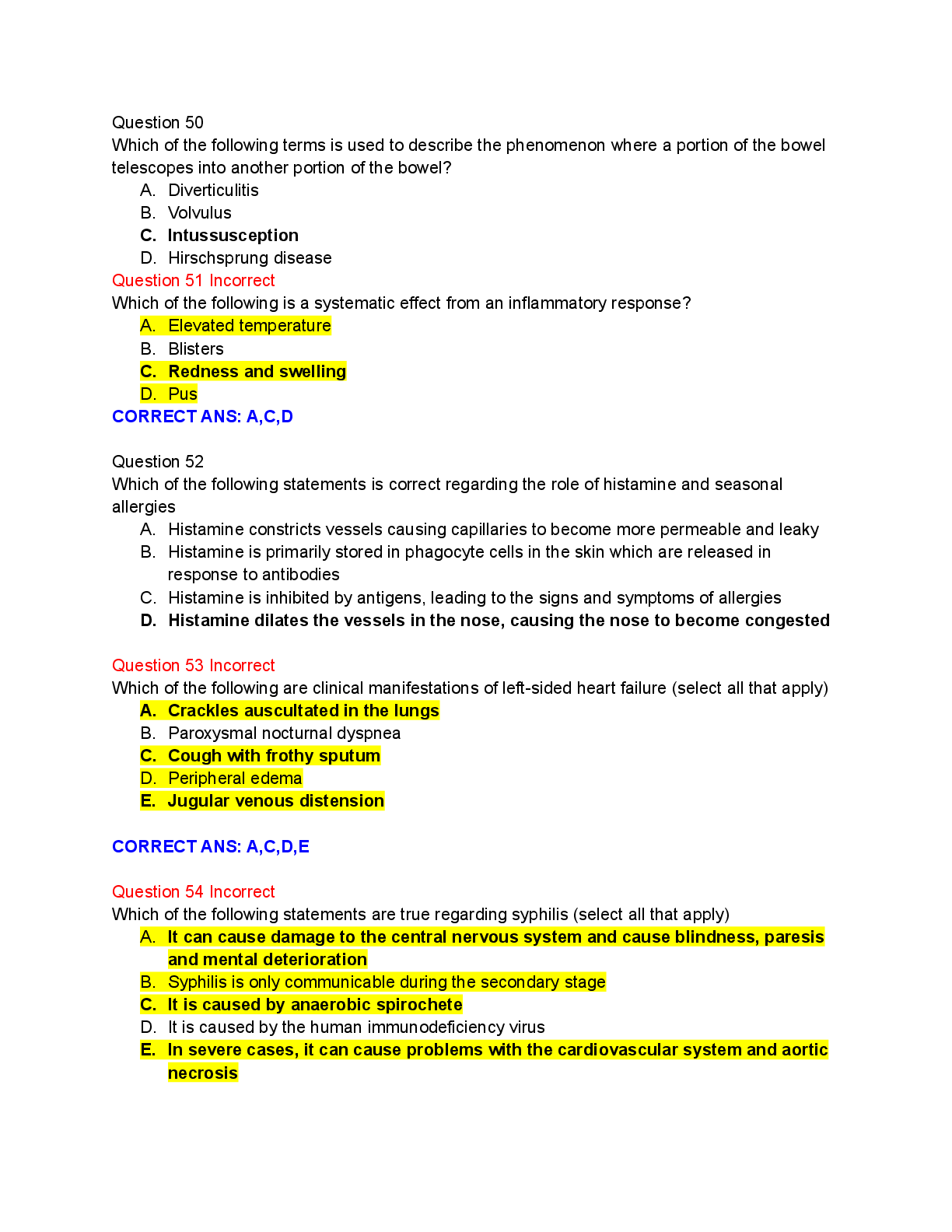 Preview image for NUR 2063 Essentials of Pathophysiology Exam 2