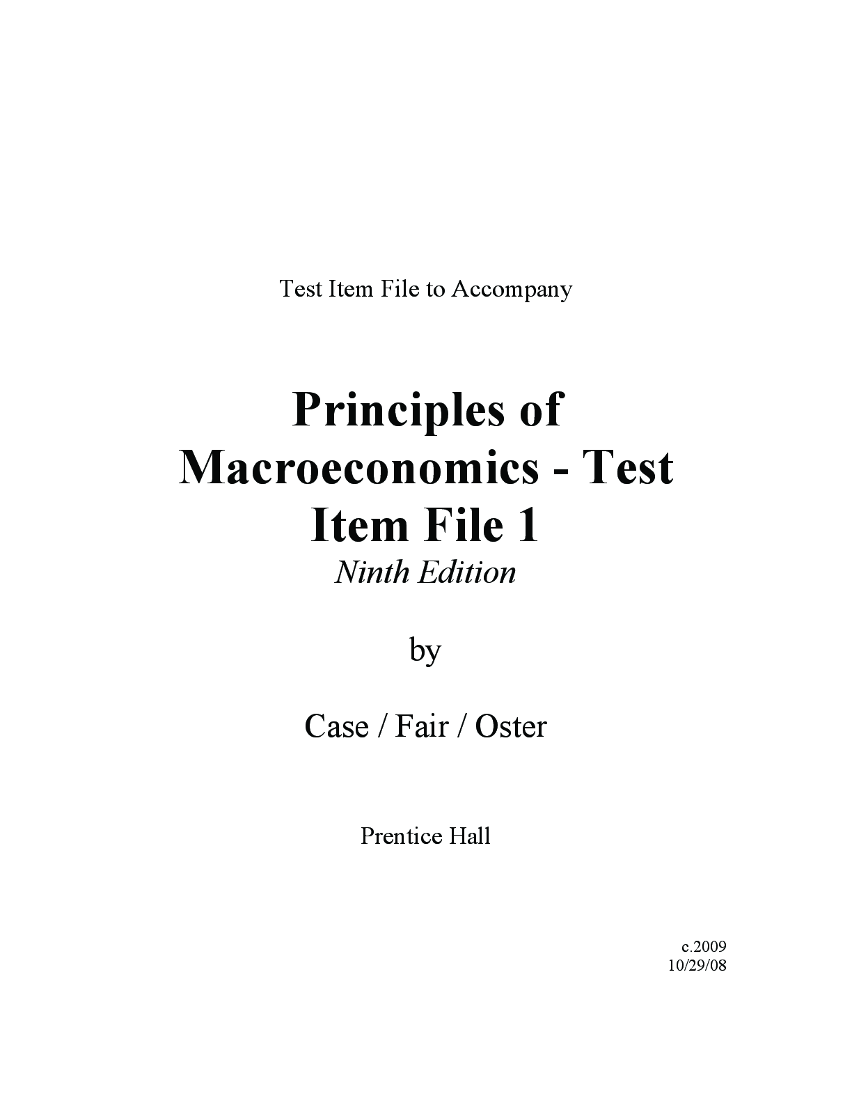 Preview image for Test Bank Econ 212