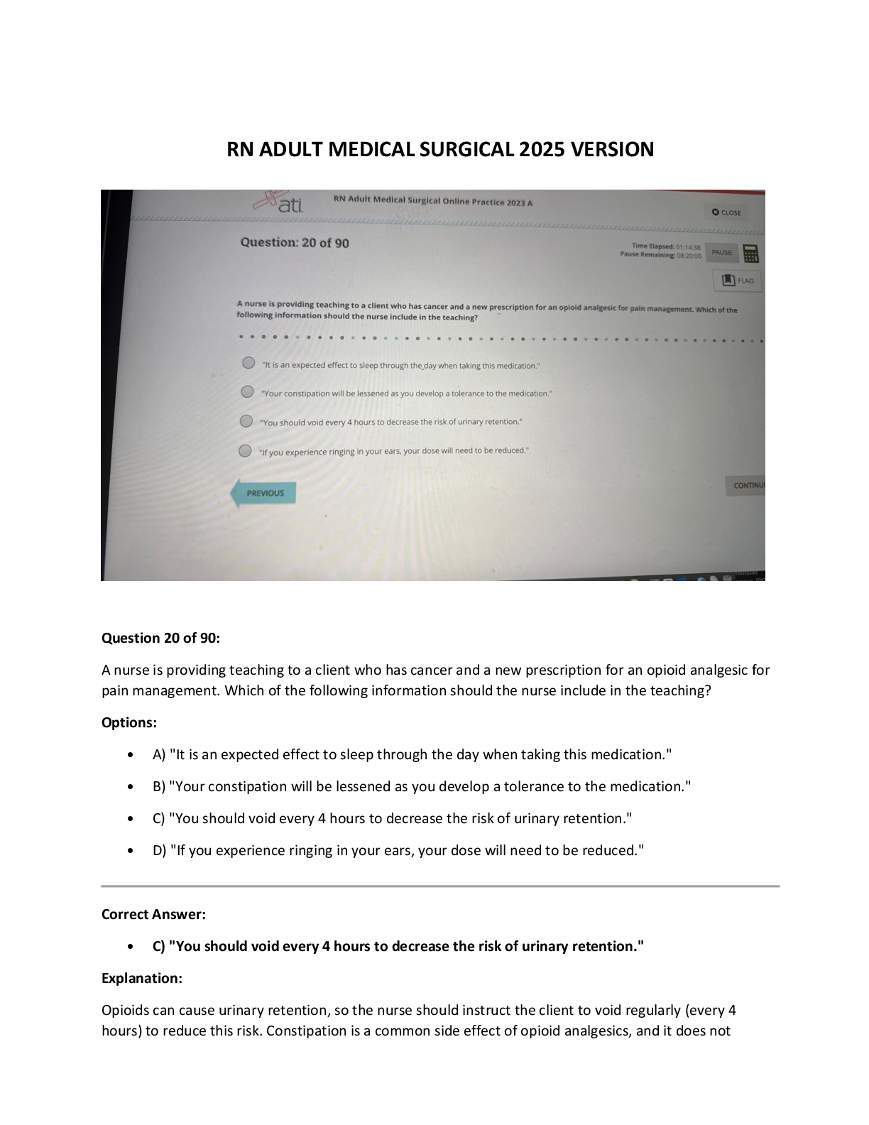 Preview image for RN Adult Medical Surgical B Comprehensive Exam Study Guide