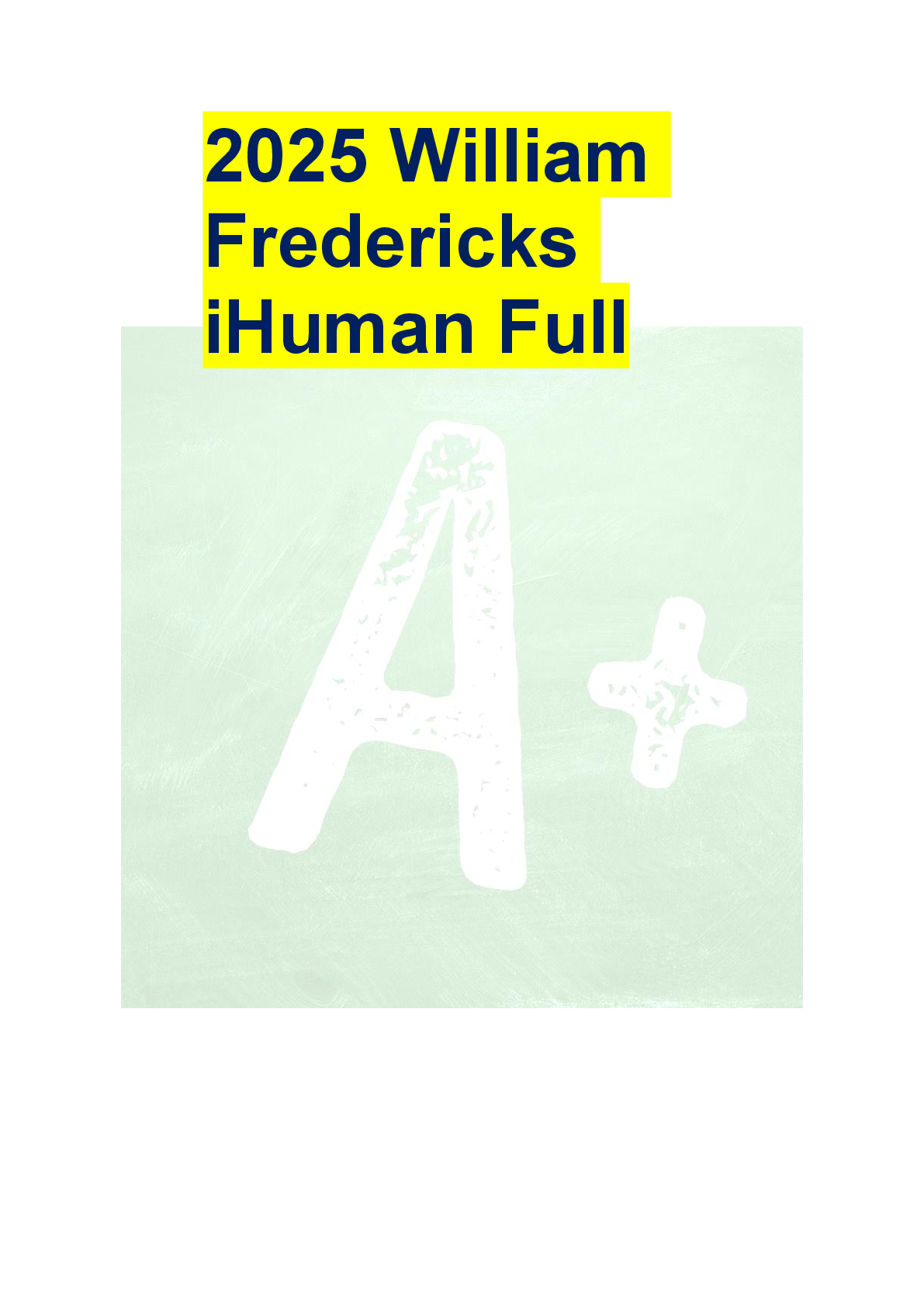Preview image for 2025 William Fredericks iHuman Full