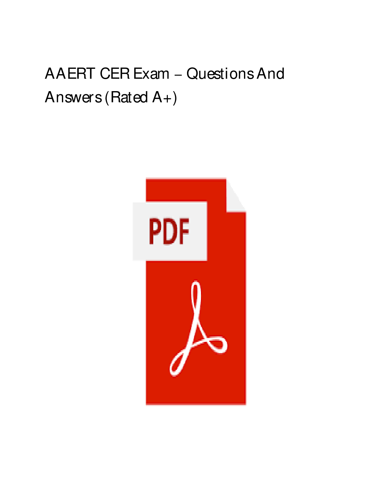 Preview image for 2025 AAERT CER EXAM NEWEST ACTUAL EXAM COMPLETE QUESTIONS AND CORRECT DETAILED ANSWERS (100% VERIFIED ANSWERS) |ALREADY GRADED A+,,,Alpha