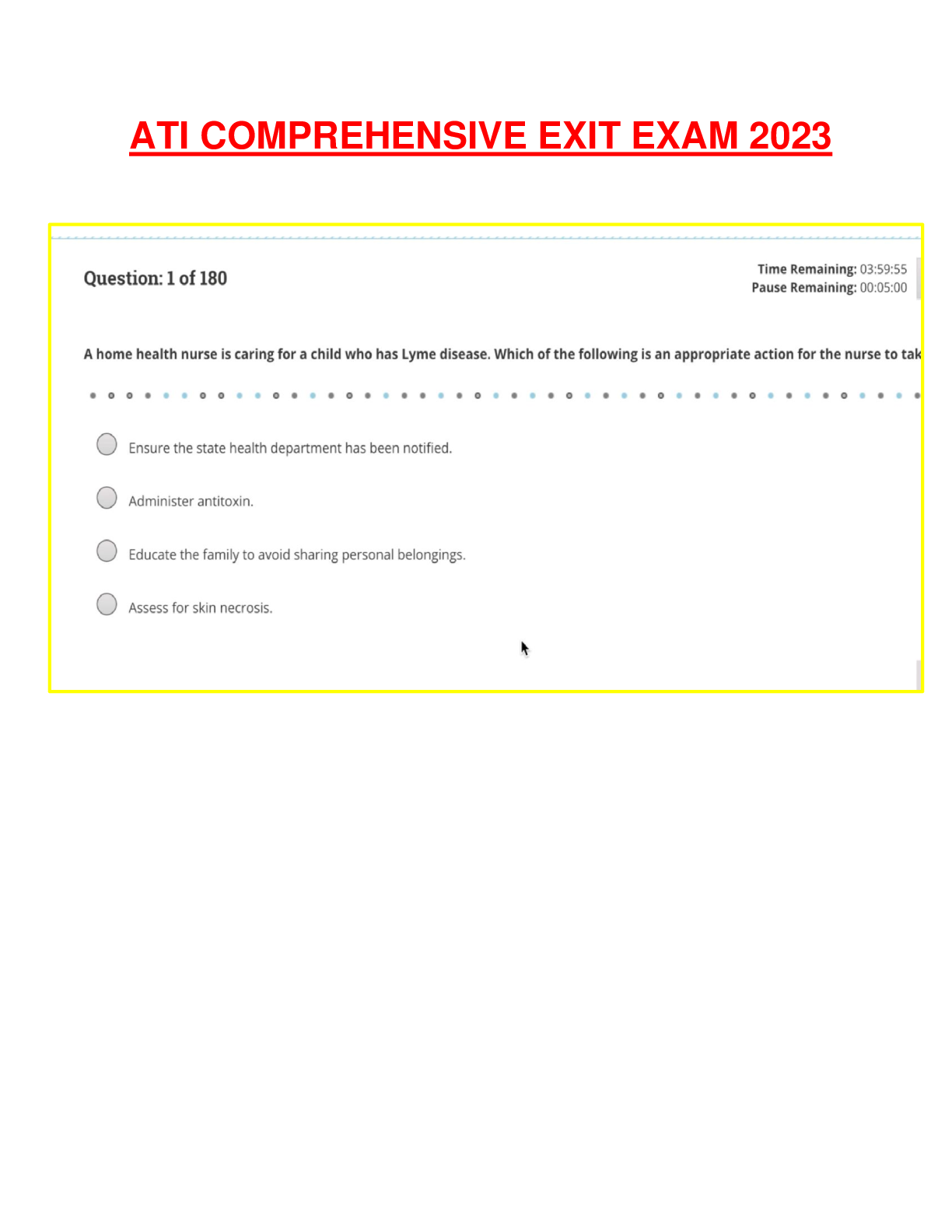 Preview of ATI COMPREHENSIVE  EXIT EXAM 2023 WITH NGN