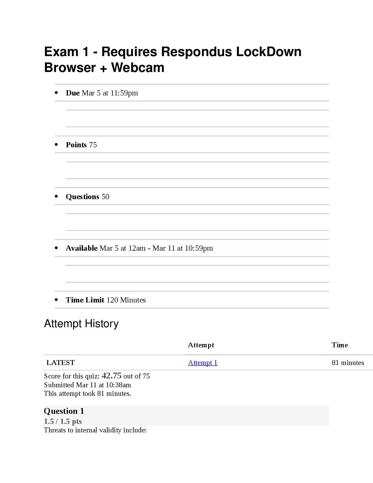 Preview image for SPCE 630 - Research Methods for Behavior Analysis Exam Questions and Answers (1)