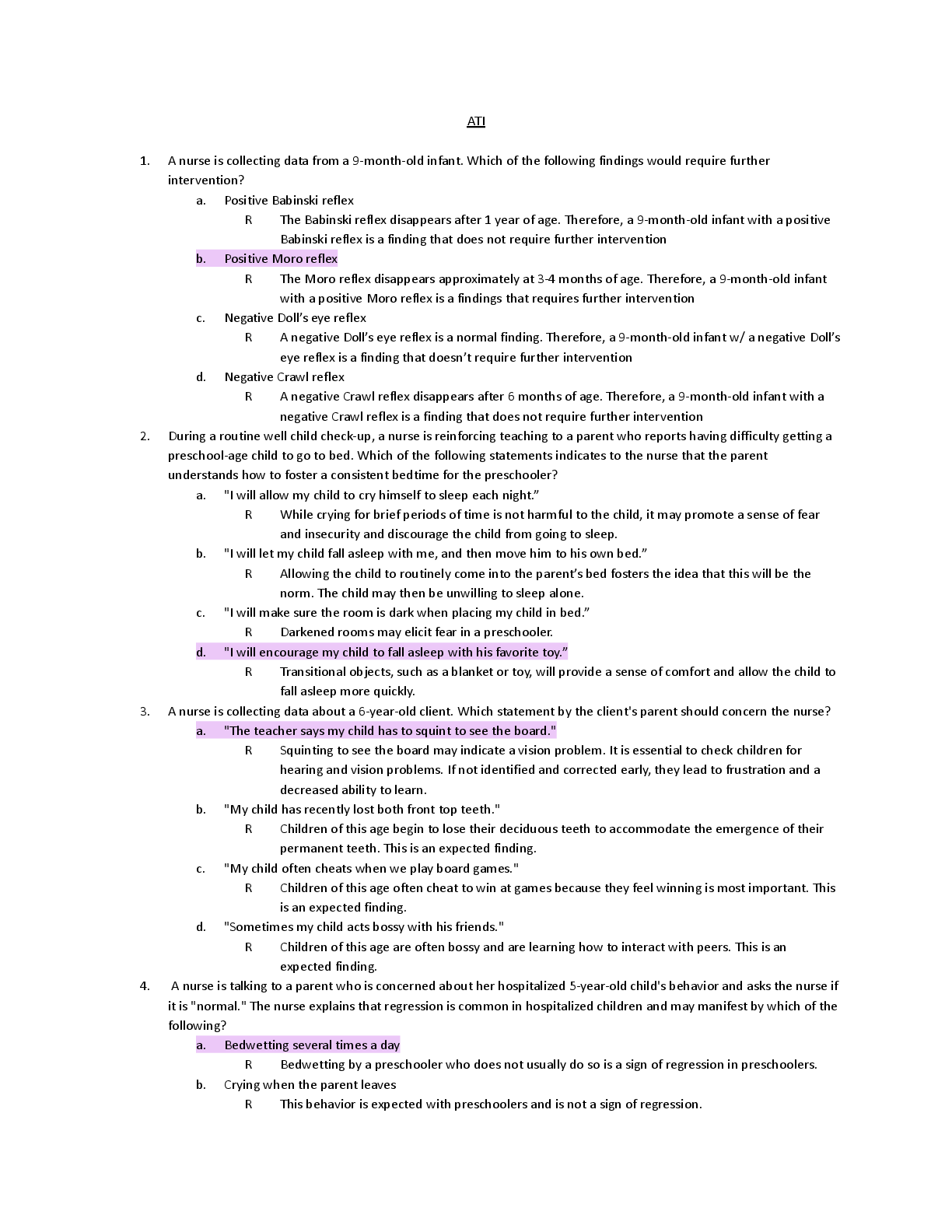 Preview image for 1600 Pediatric Questions_with_Rationales 2023