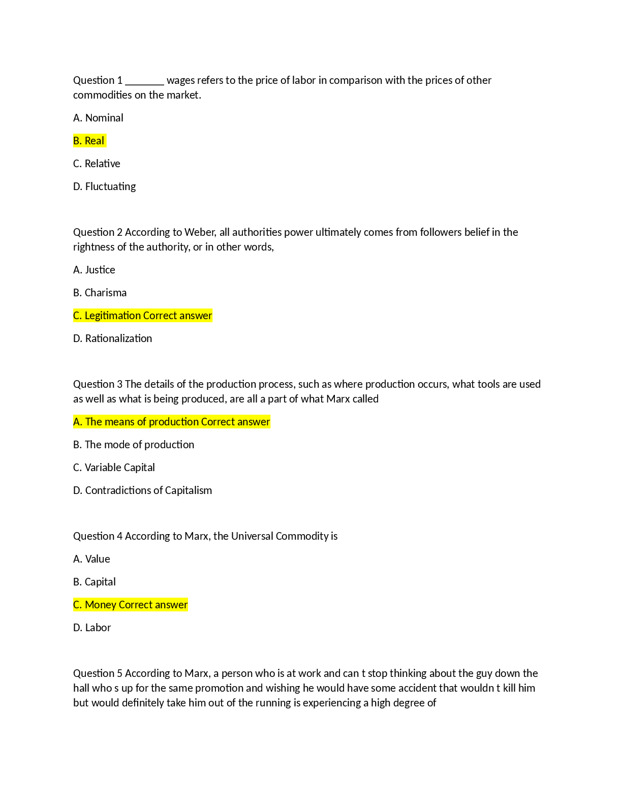 Preview image for SOCI 4390 EXAM 1 QUESTIONS AND ANSWERING (1)
