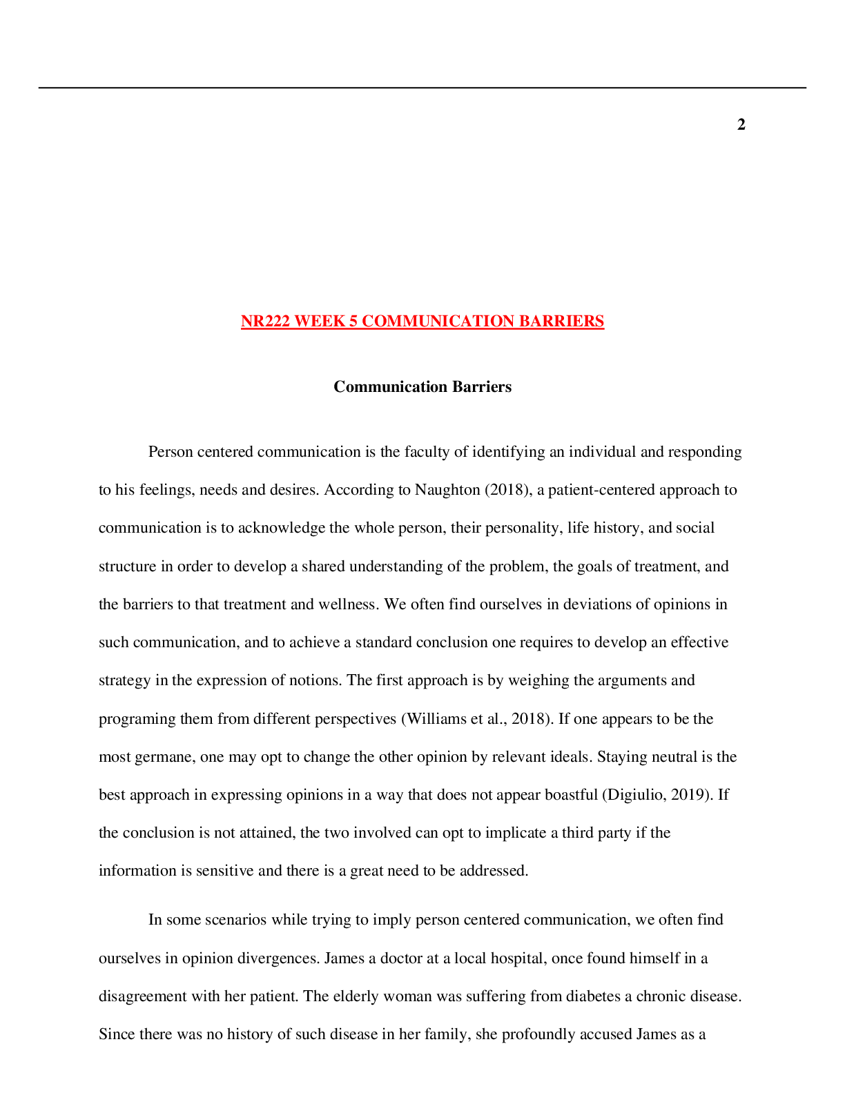 Preview image of NR222 WEEK 5 COMMUNICATION BARRIERS document