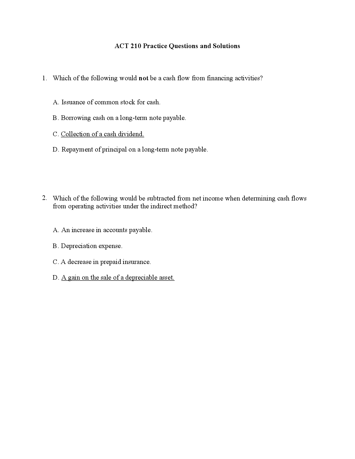 Preview image for ACT 210 Practice Final Exam