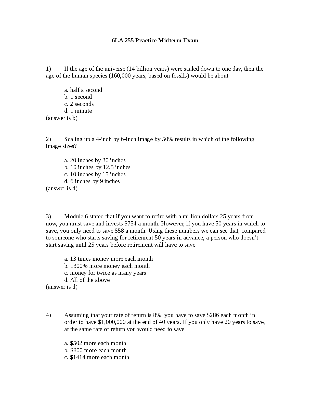 Preview image for LA 255 Midterm Exam Practice Latest Questions and Answers (1)