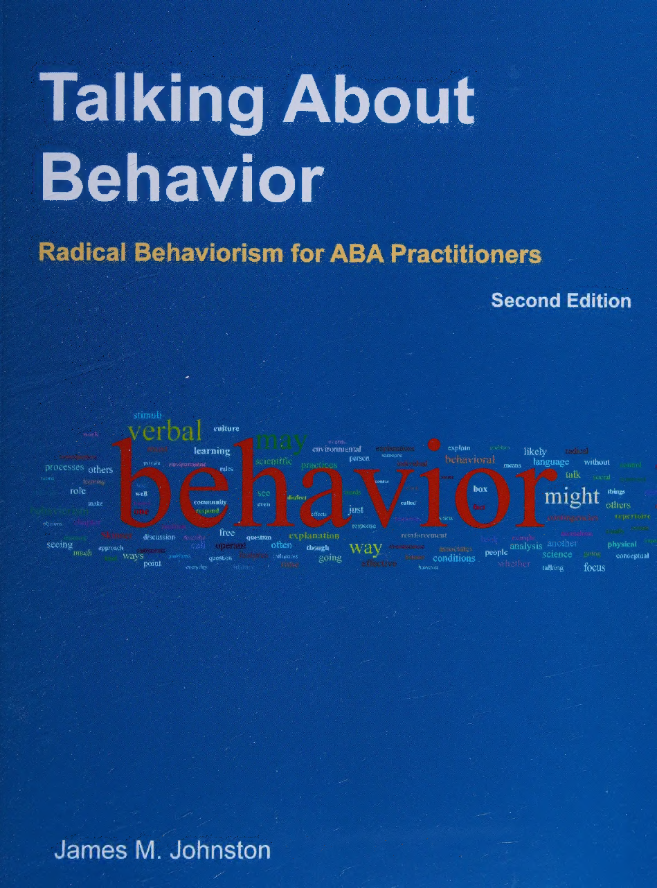 Preview of eBook (Scan OCR) Talking About Behavior Radical Behaviorism for ABA Practitioners 2e James