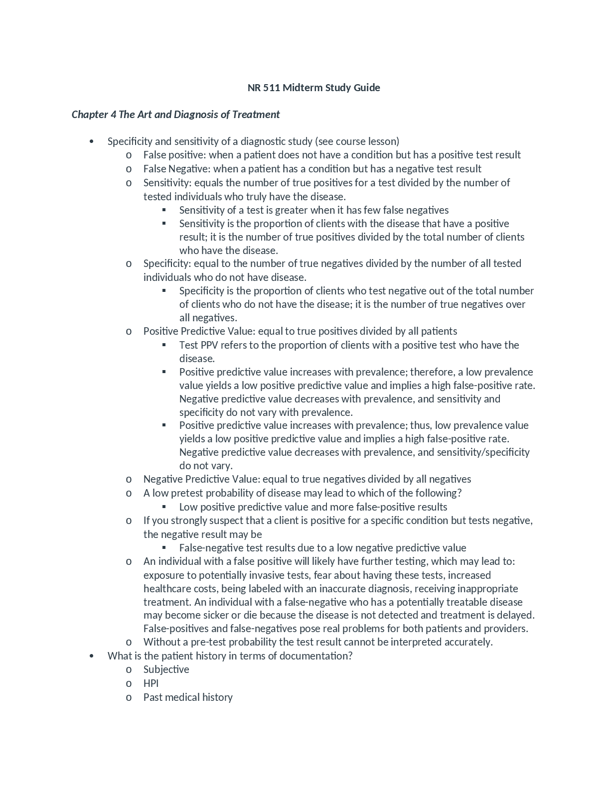 Preview image for NR 511 Midterm Study Guide