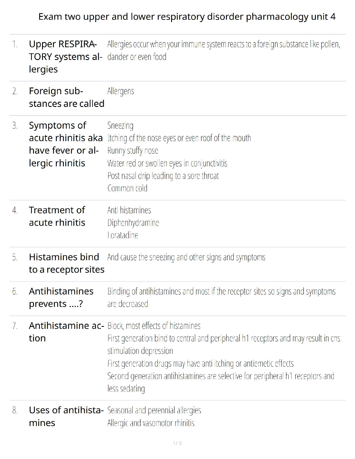 Preview image for Pharmacology Exam 2: Unit 4 Upper and Lower Respiratory Disorder Medications