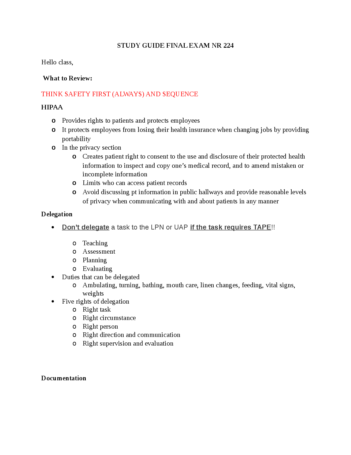 Preview image for NR 224 FINAL EXAM STUDY GUIDE
