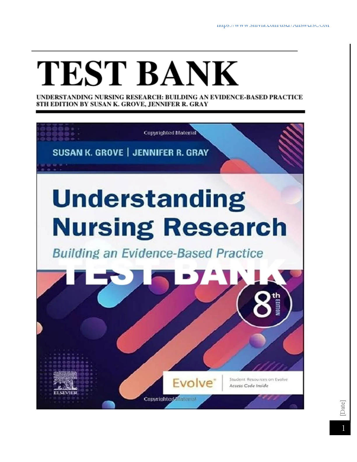 Preview image for Test Bank For Understanding Nursing Research Building an Evidence