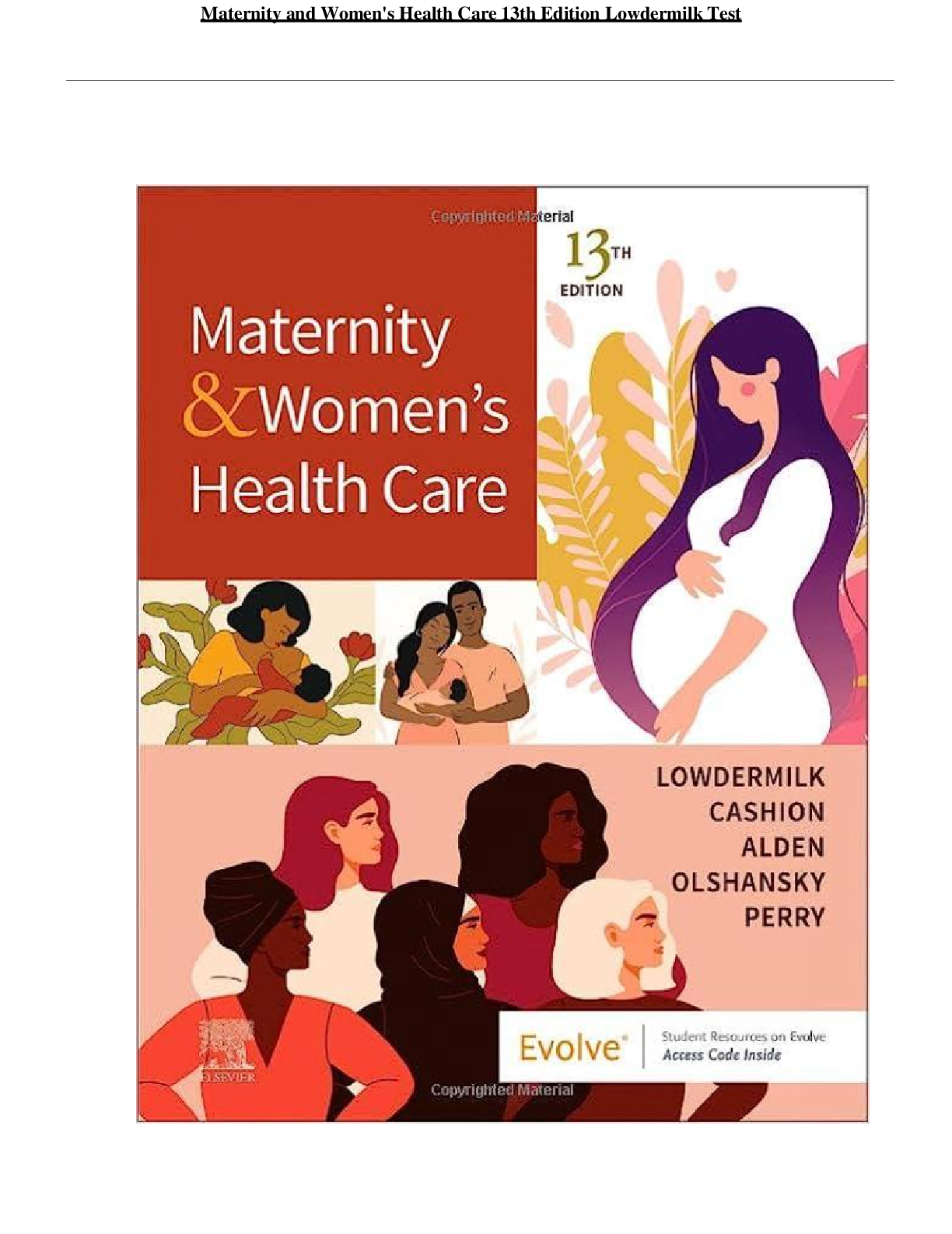 Preview image for TEST_BANK_for_Maternity_and_Women's_Health_Care_13th_Edition_Lowdermilk