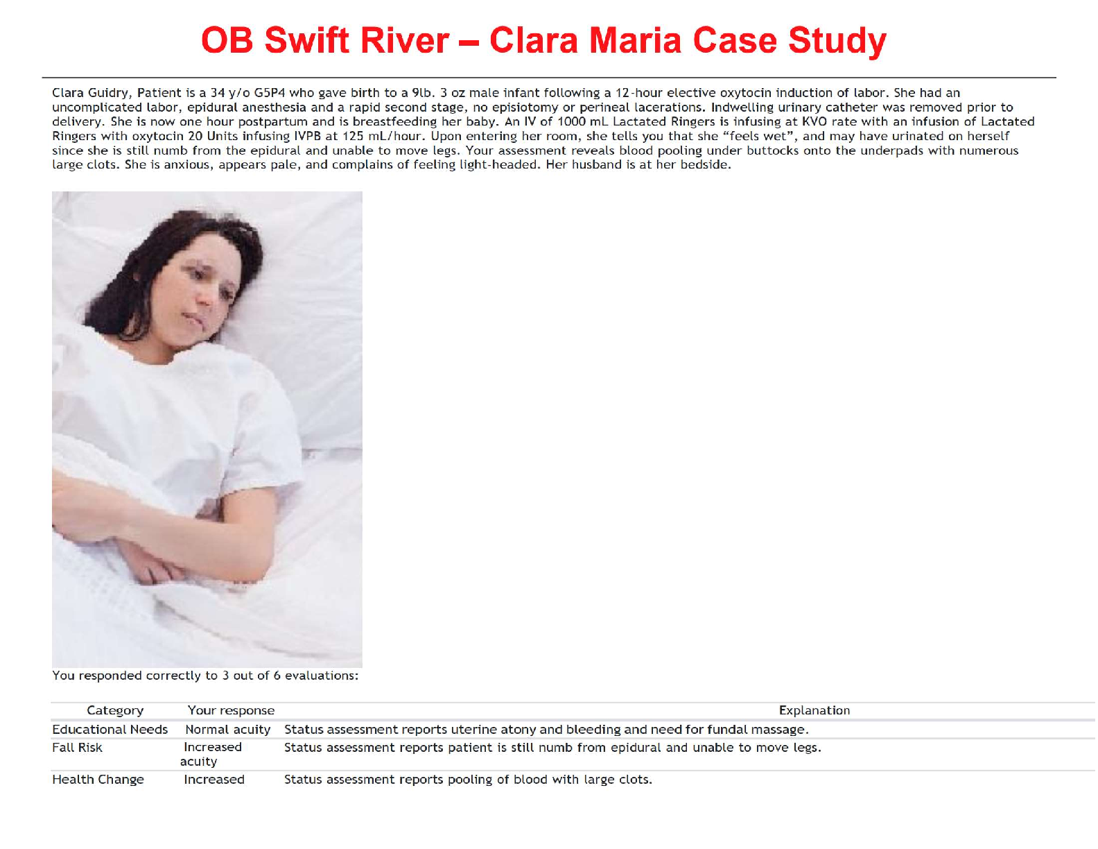 📘 OB Swift River – Clara Maria Case Study ✅