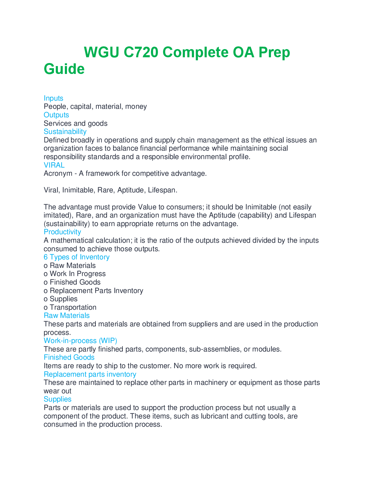 WGU C720 Complete OA Prep Guide questions and answers 100% correct 2025