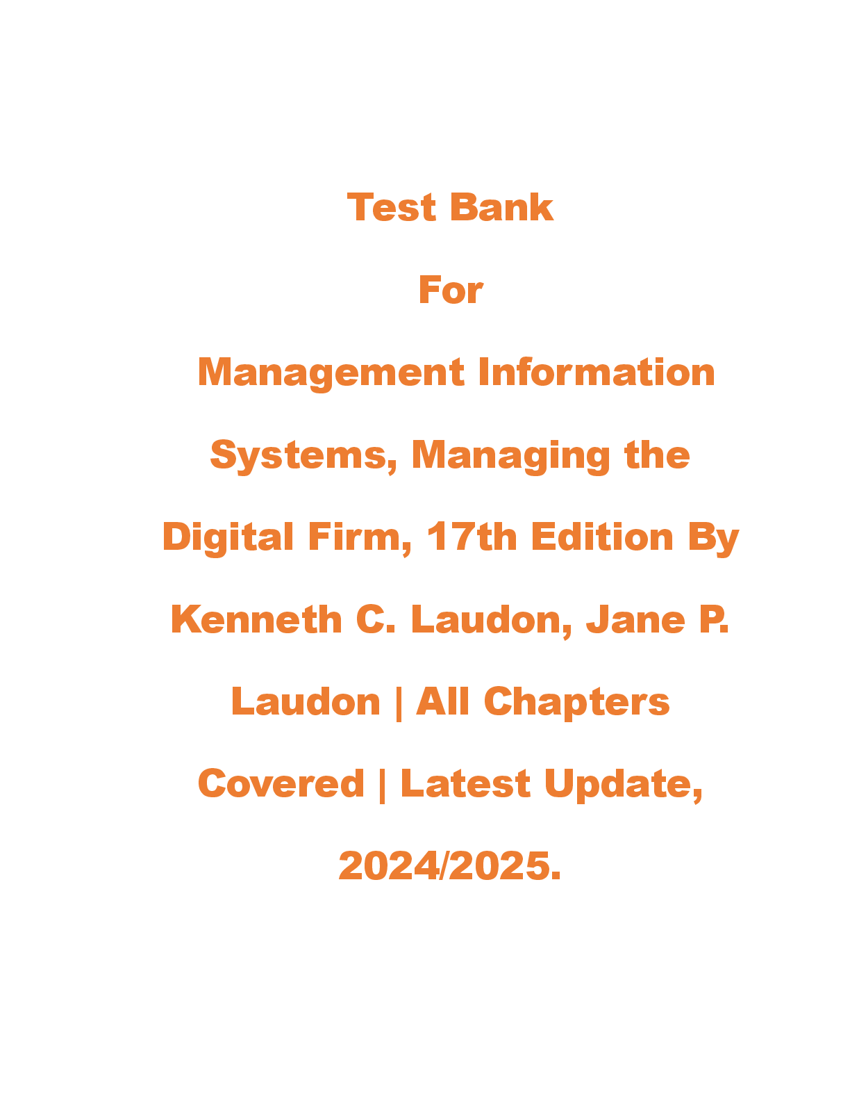 Preview image for Test_Bank_For_Management_Information_Systems,_Managing_the_Digital