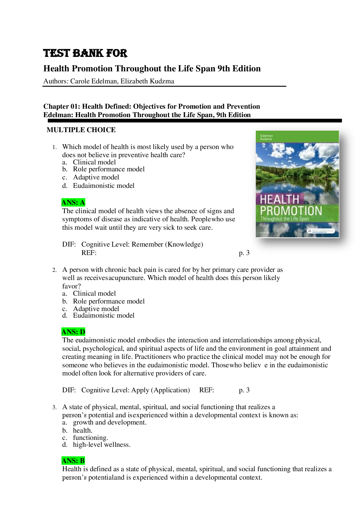 Preview image for Test_bank_for_health_promotion_throughout_the_life_span_9th_edition