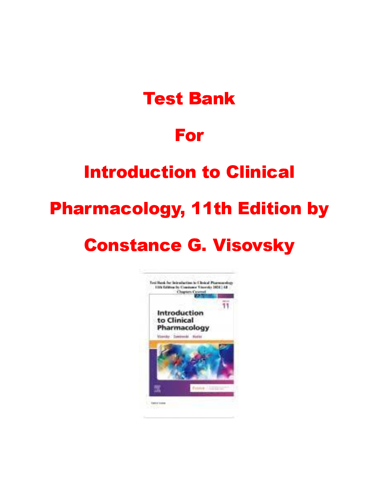 Preview image for Test_Bank_for_Introduction_to_Clinical_Pharmacology,_11th_Edition