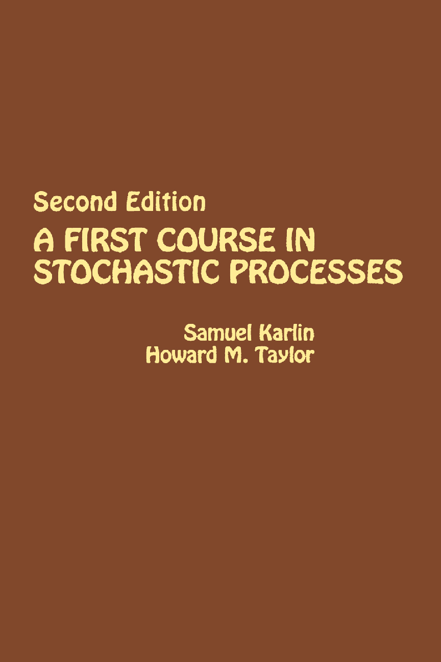 Preview of eBook A First Course in Stochastic Processes 2nd Revised Edition Edition By Samuel Karlin