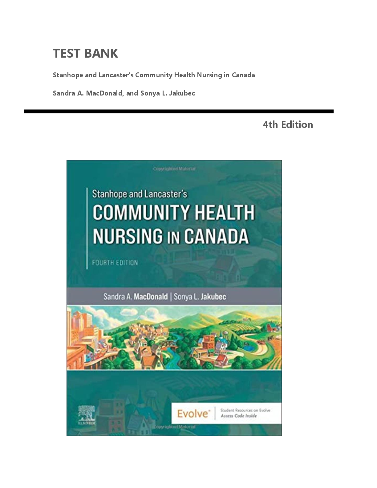 Preview image for MacDonald/Jakubec: Stanhope and Lancaster's Community Health Nursing in Canada, 4th Edition