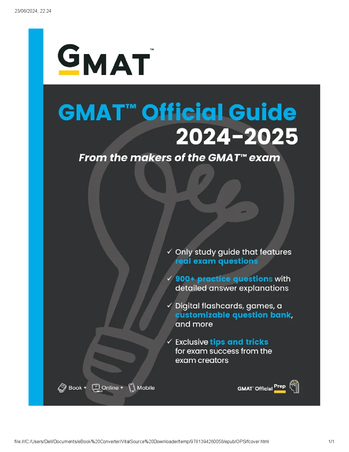 Preview of [eBook] [PDF] GMAT Official Guide 2024-2025_ Book + Online Question Bank