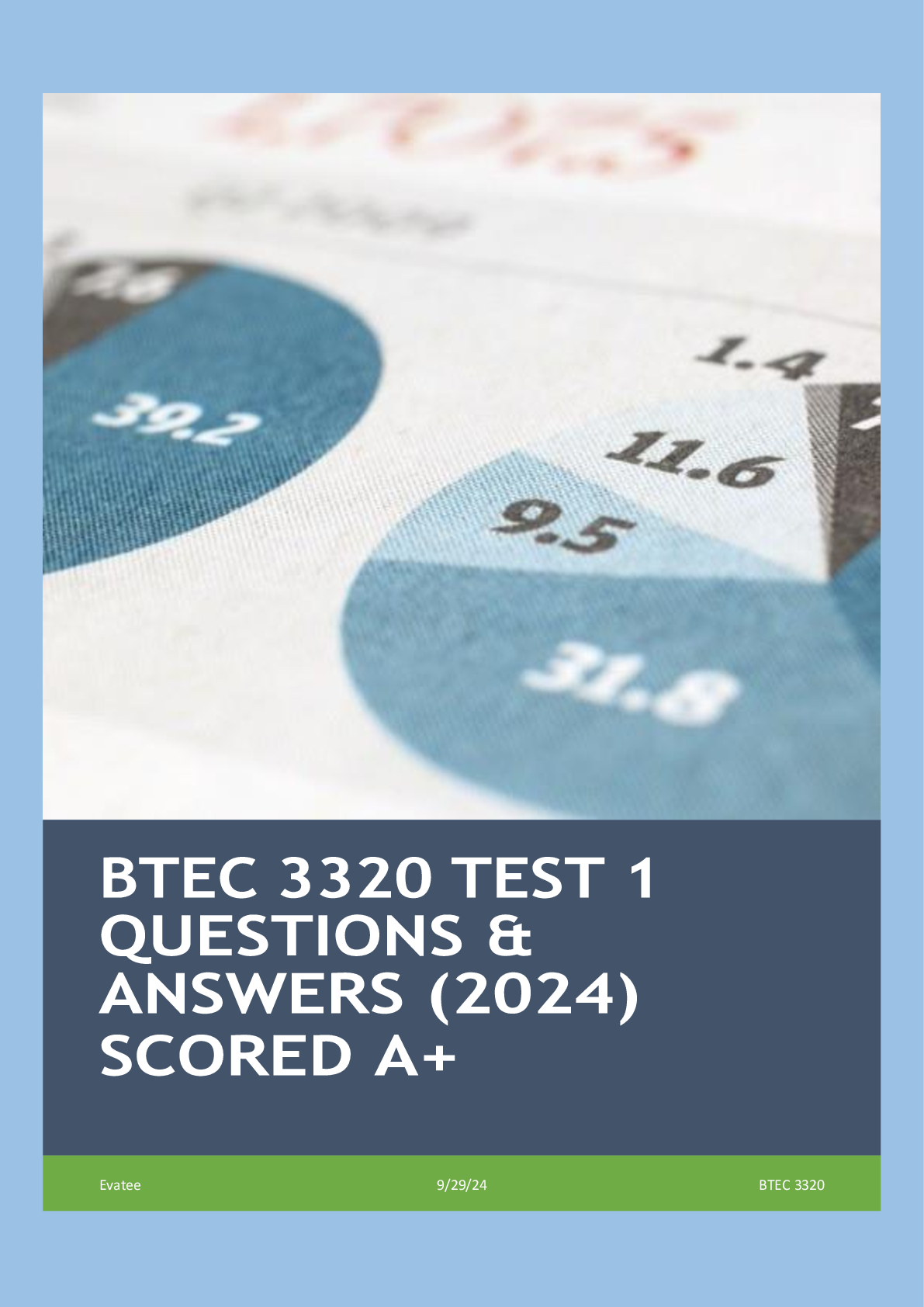 Preview image for BTEC 3320 TEST 1 QUESTIONS & ANSWERS (2024) SCORED A+