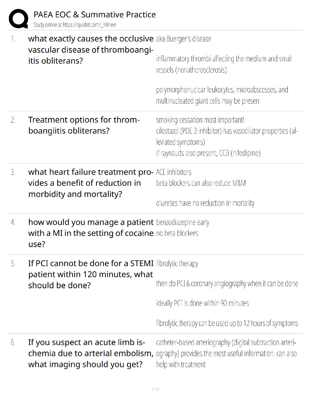 Preview image for PAEA EOC & Summative Practice Physician Assistant summative exam study guide 2025