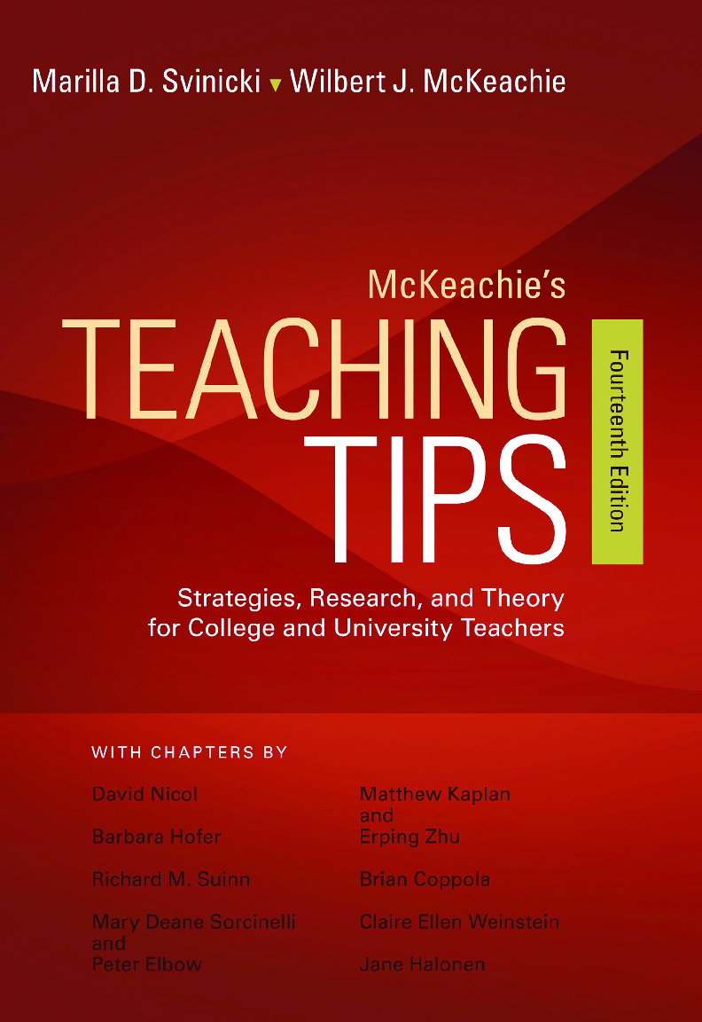 Preview of McKeachie's Teaching Tips 14th Edition by Wilbert McKeachie, Marilla Svinick