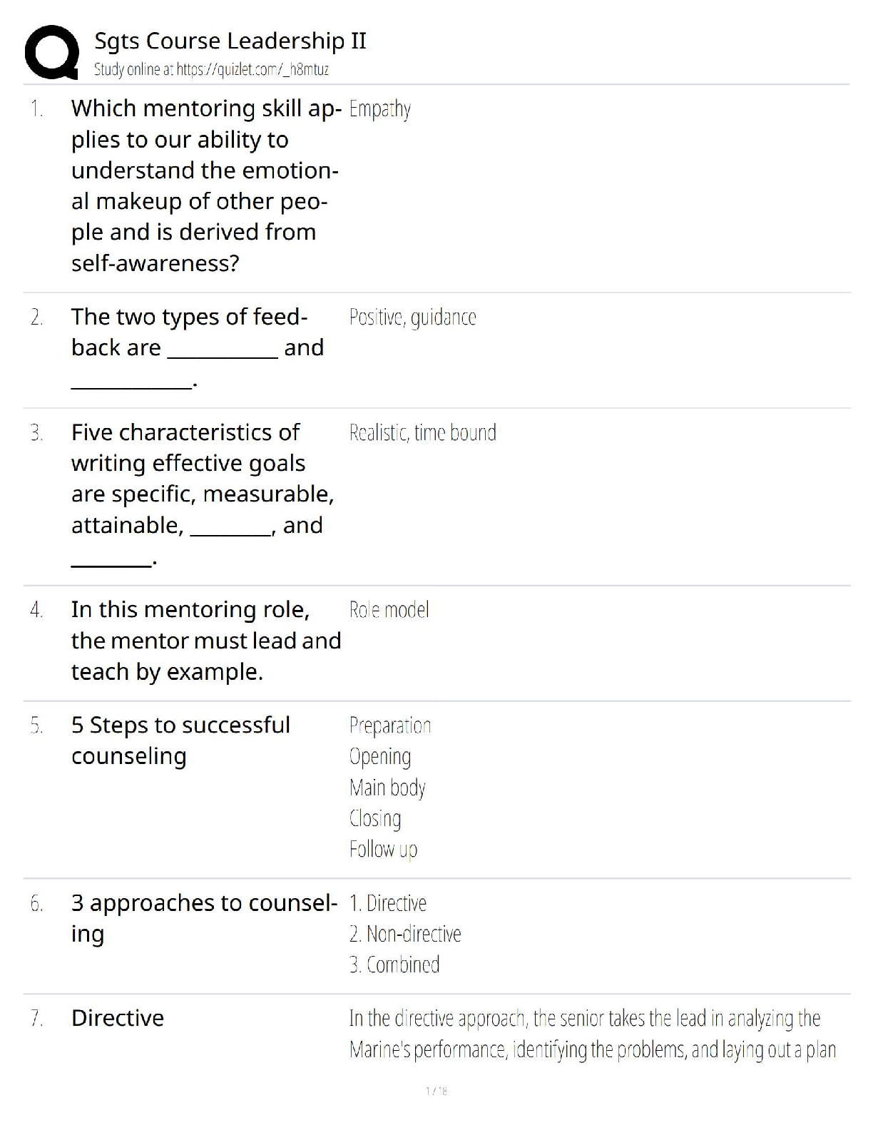 Preview image for Sgts Course Leadership II