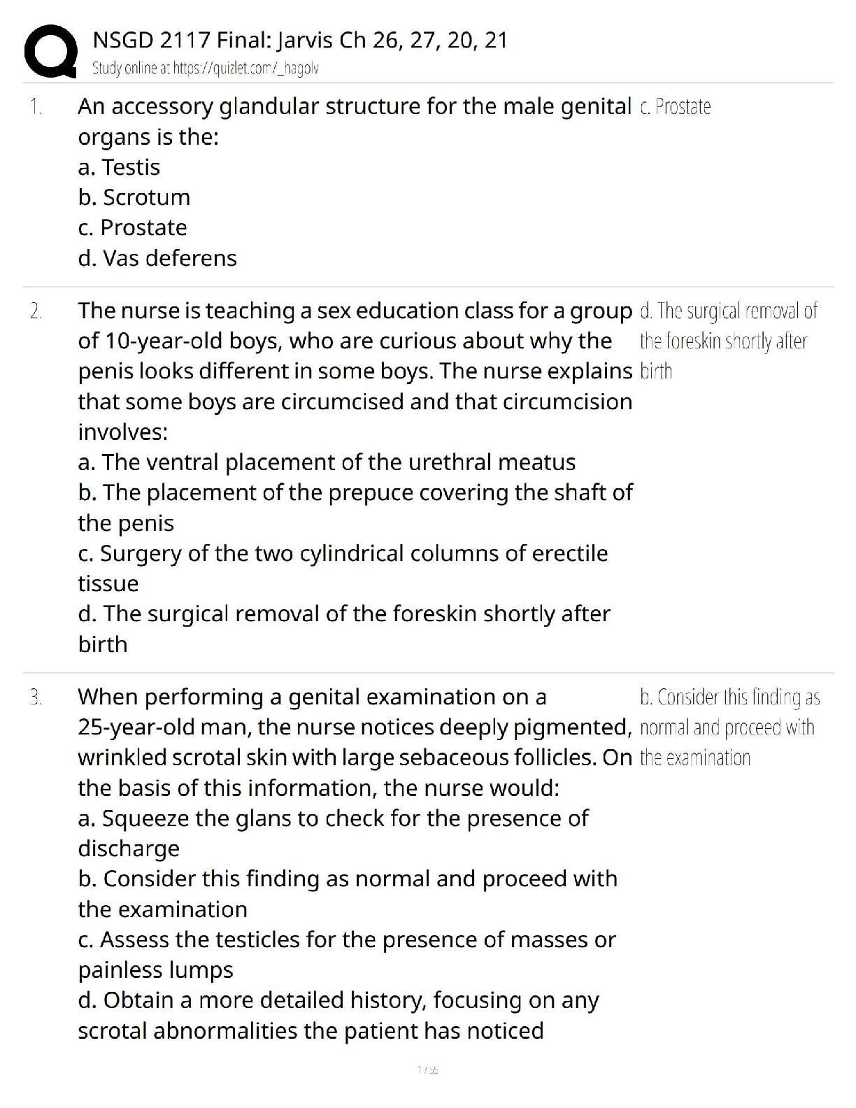 Preview image for NSGD 2117 Final: Jarvis Ch 26, 27, 20, 21