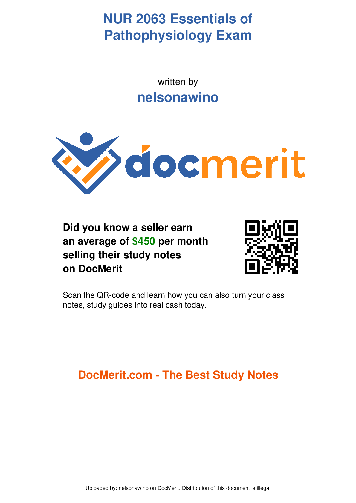 Preview image for Ultimate Guide to Acing the NUR 2063 Pathophysiology Exam