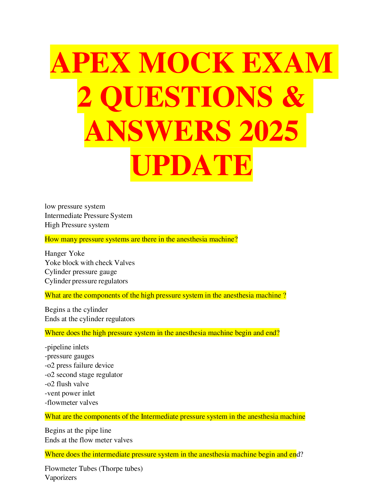 Preview image for APEX MOCK EXAM  2 QUESTIONS &  ANSWERS 2025  UPDATE