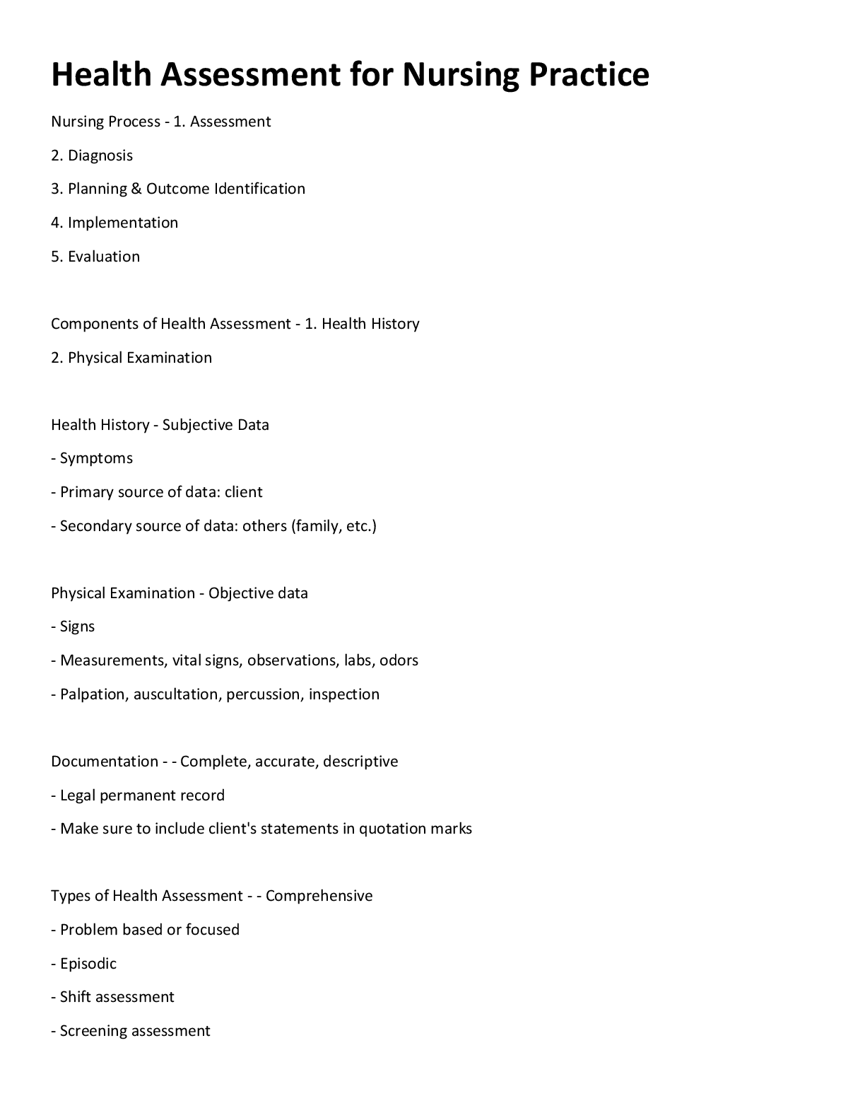 Preview image for Health Assessment for Nursing Practice