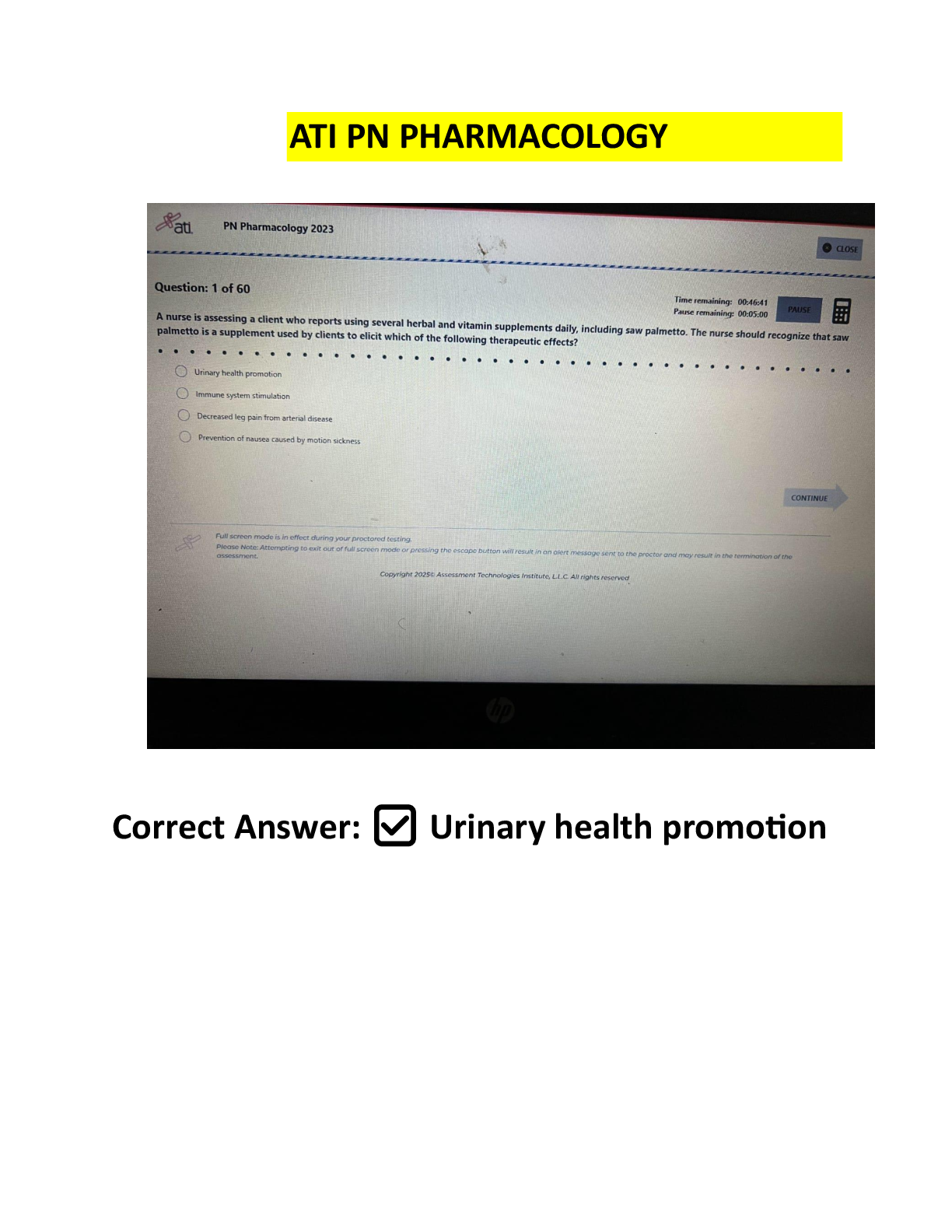 Preview image for Comprehensive ATI PN Pharmacology Proctored Exam 2025: Verified NGN 70 Screenshot Questions & Answers with Rationale | Complete Compilation.Email For ATI EXAMS AND Answers : nursingacademic2@gmail.com