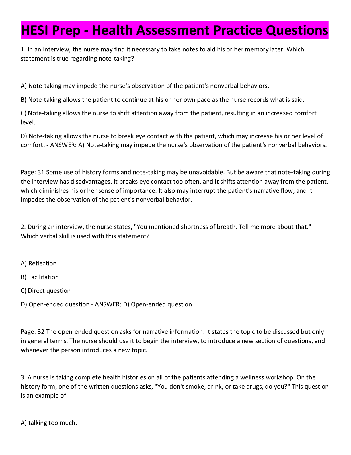 Preview image for HESI Prep