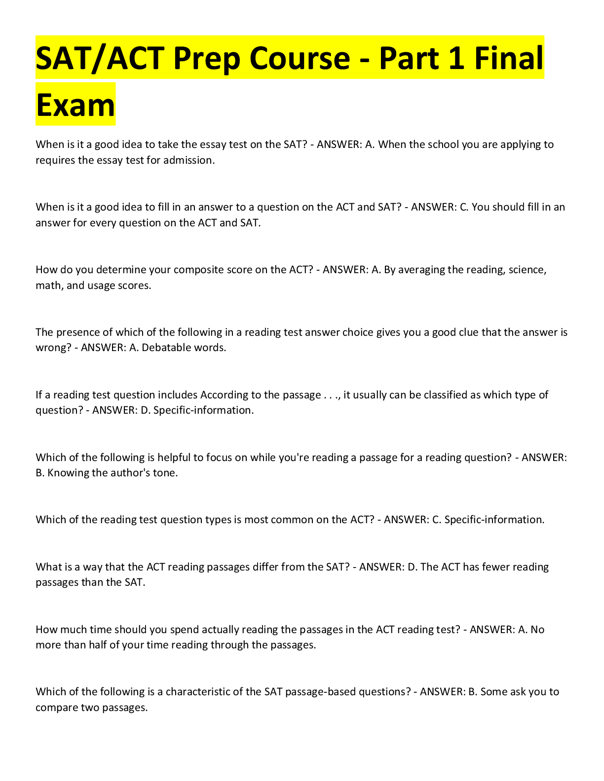 Preview image for SAT/ACT