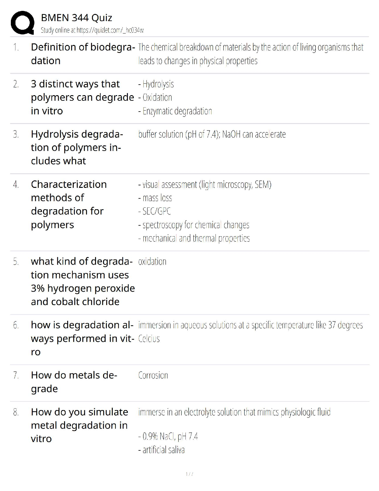 Preview image for BMEN 344 Quiz