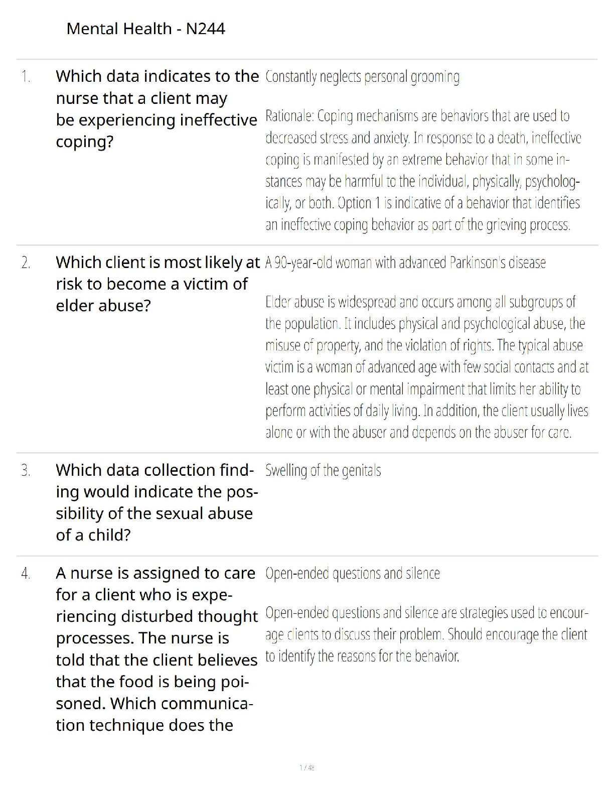 Preview image for Mental Health - N244