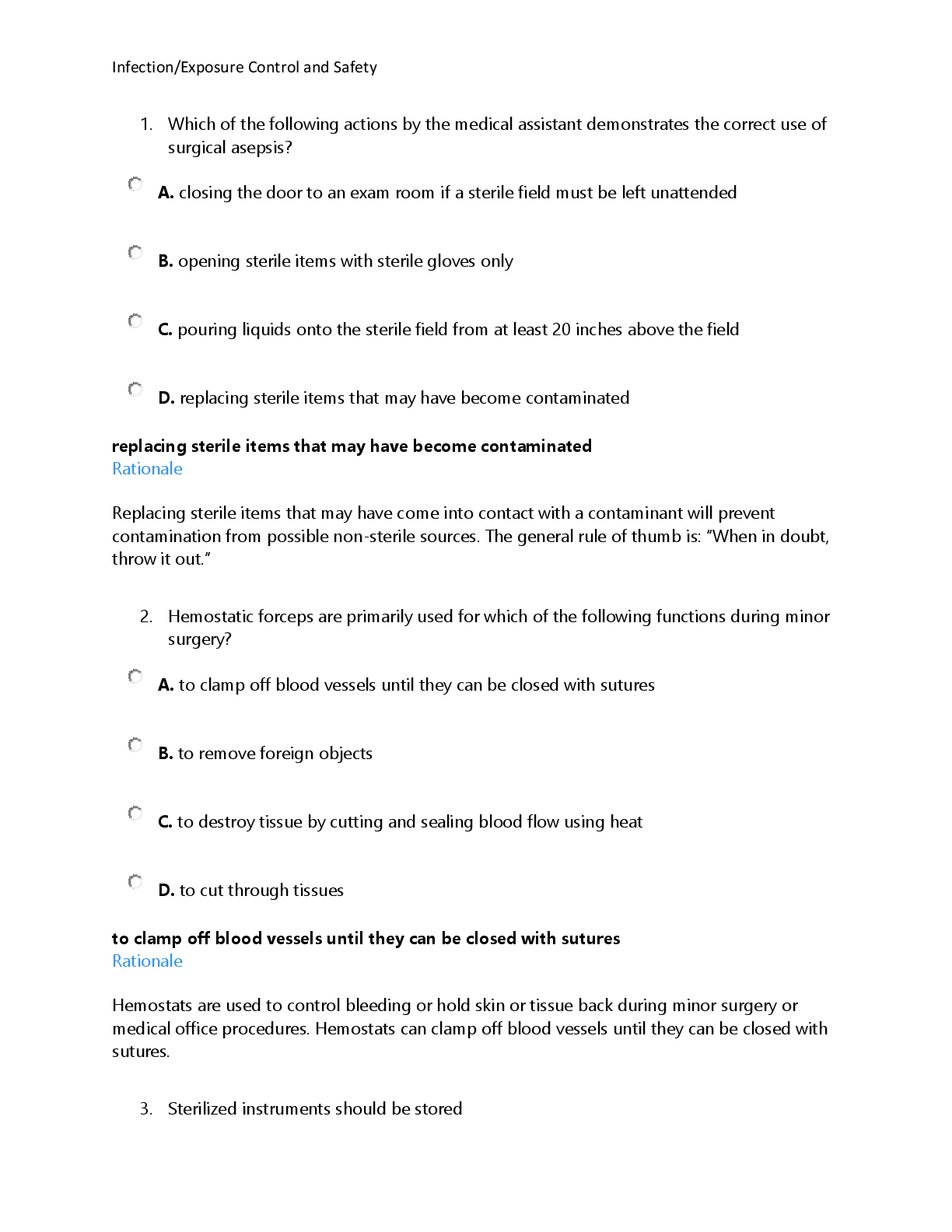 Preview image for InfectionExposure Control and Safety
