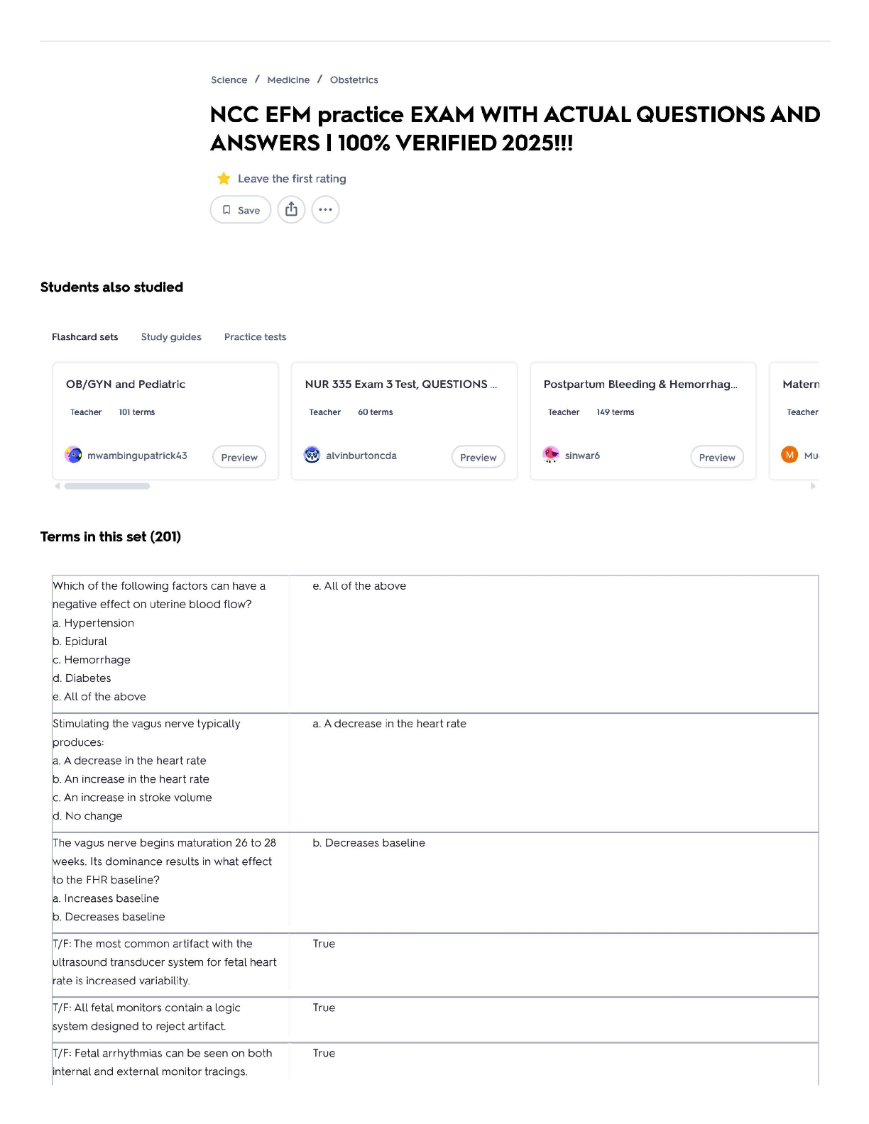 Preview image for NCC EFM practice EXAM WITH ACTUAL QUESTIONS AND  ANSWERS | 100% VERIFIED 2025!!!