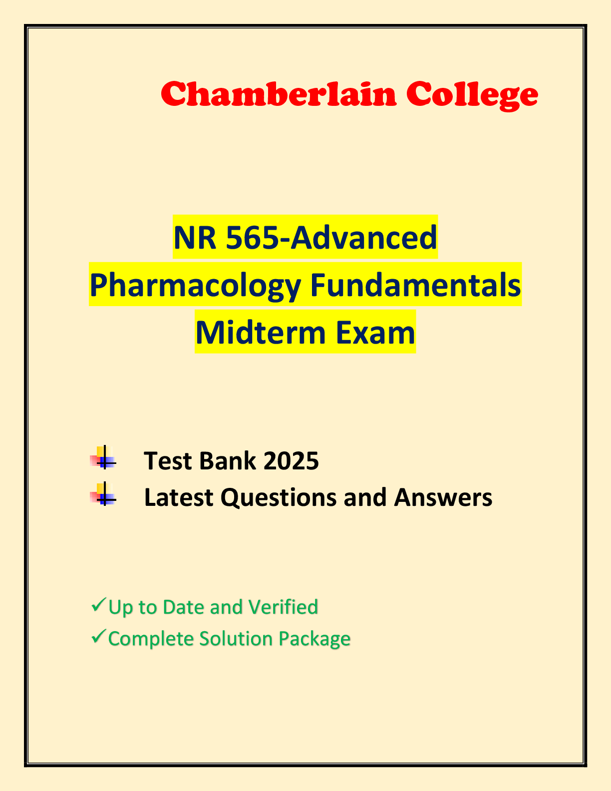 Preview image for NR 565-Advanced  Pharmacology Fundamentals  Midterm Exam