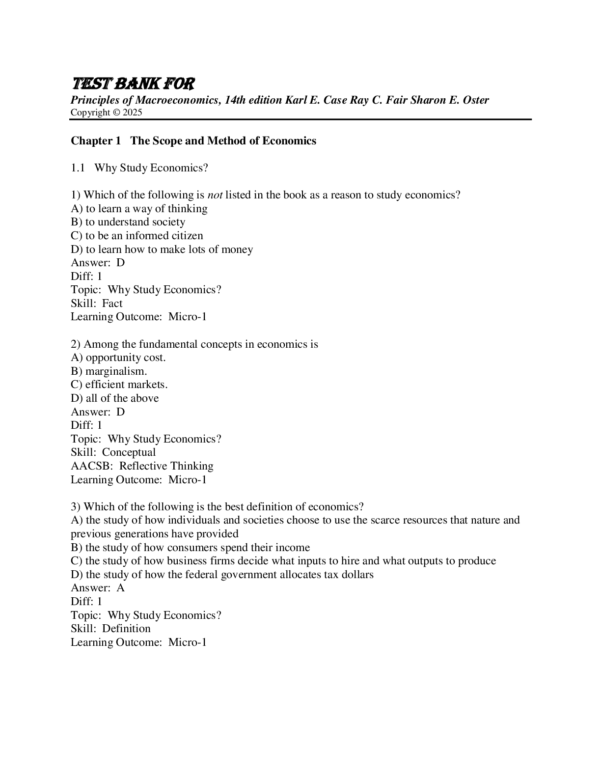 Preview image for Test Bank for Principles of Macroeconomics, 14th edition Karl E. Case Ray C. Fair Sharon E. Oster