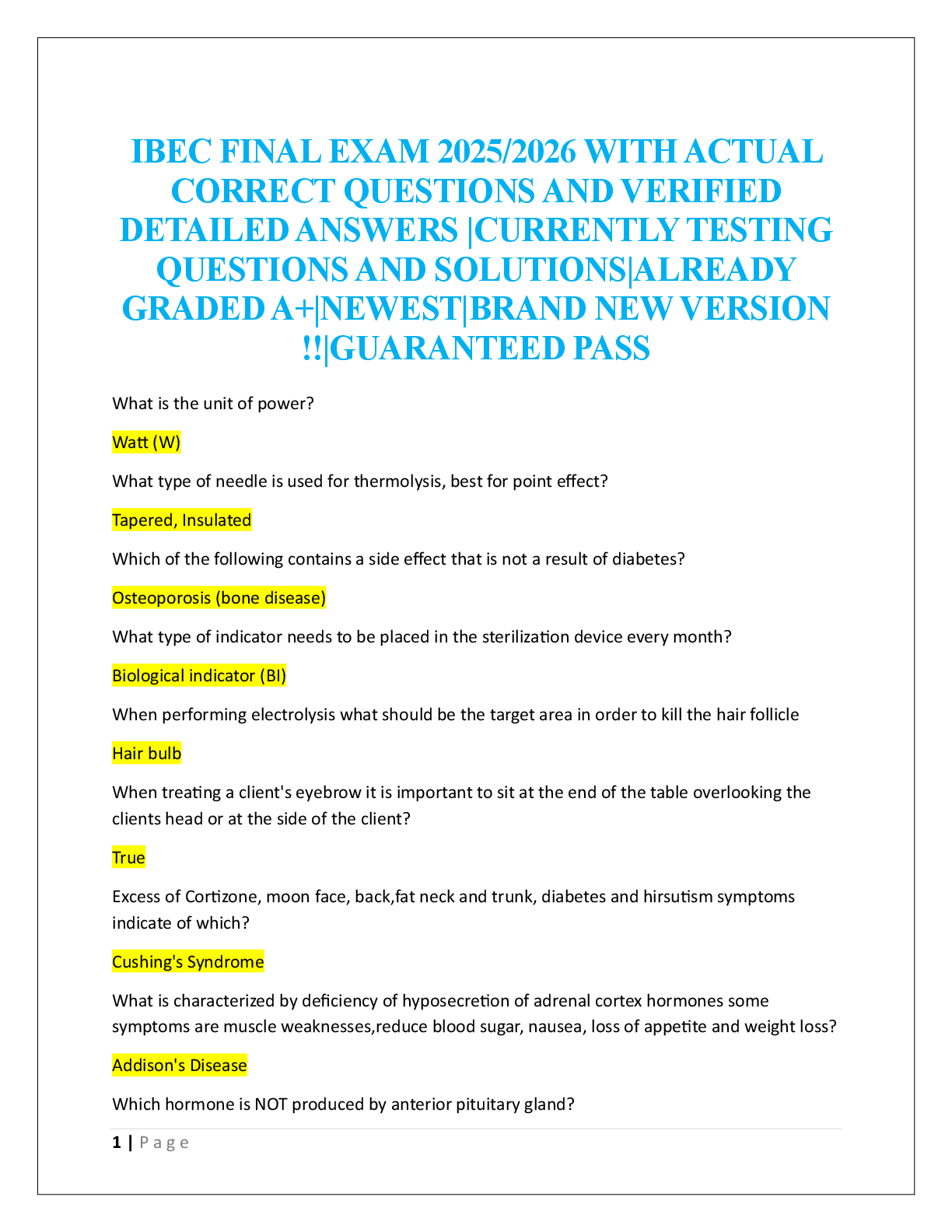 Preview image for IBEC FINAL EXAM  