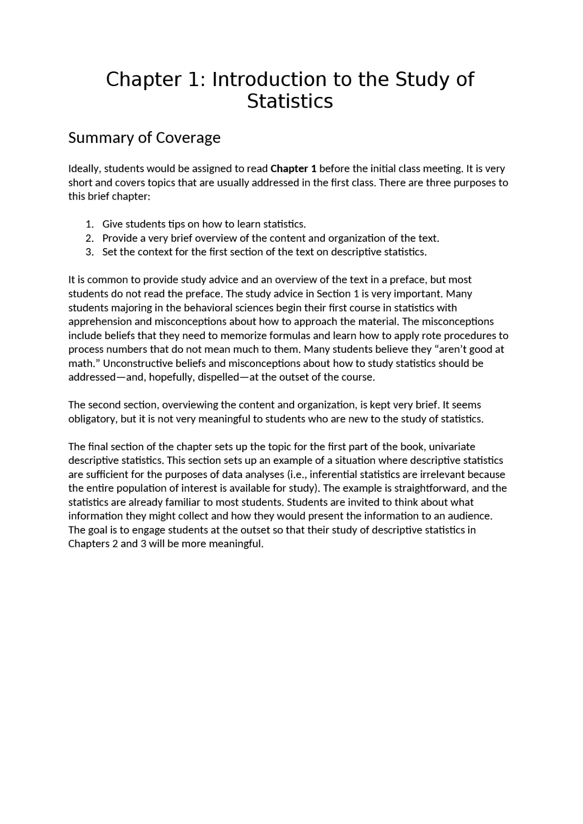 Preview image for Solution Manual For Understanding Behavioral Statistics Version 1.0 By Robert F. Lorch Jr Chapter 1-15