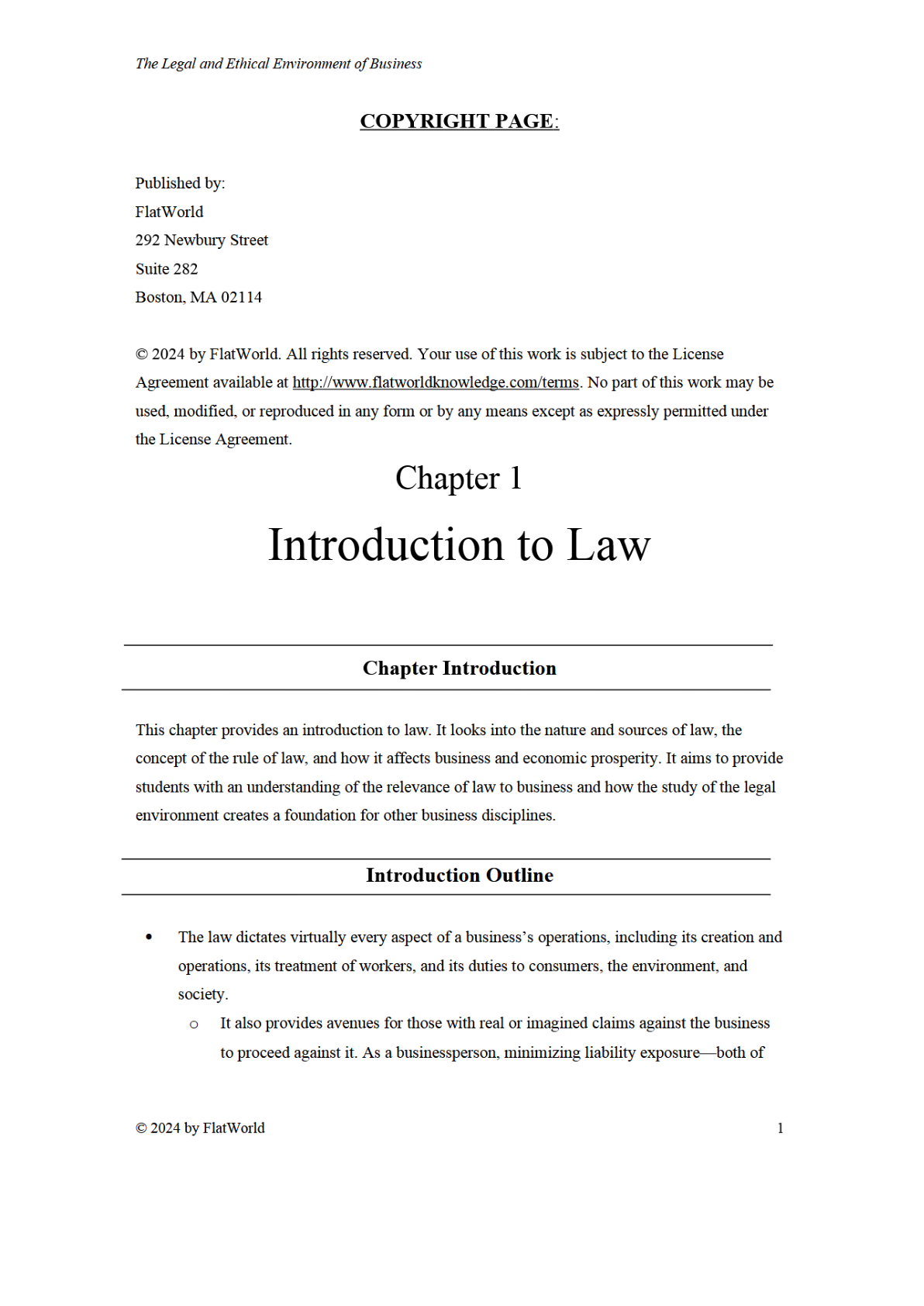 Preview image for Solution Manual For The Legal and Ethical Environment of Business Version 5.0 By Terence Lau and Lisa Johnson Chapter 1-13