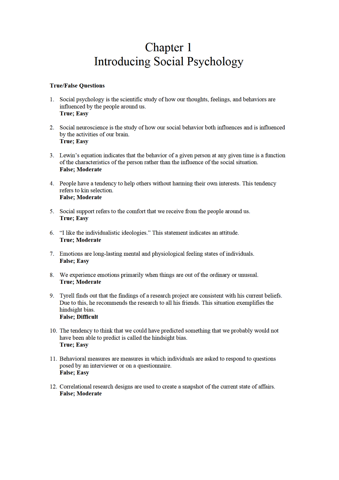 Preview image for Test bank For Principles of Social Psychology Version 3.0 By Charles Stangor and Sue Frantz Chapter 1-13