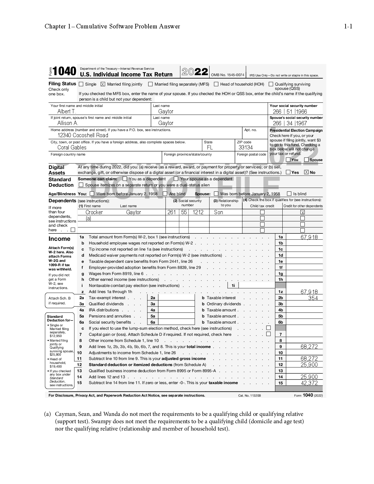 Preview image for Solution Maual For Cumulative Software Problems Income Tax Fundamentals 41st Edition by Gerald E. Whittenburg, Steven Gill Copyright 2023