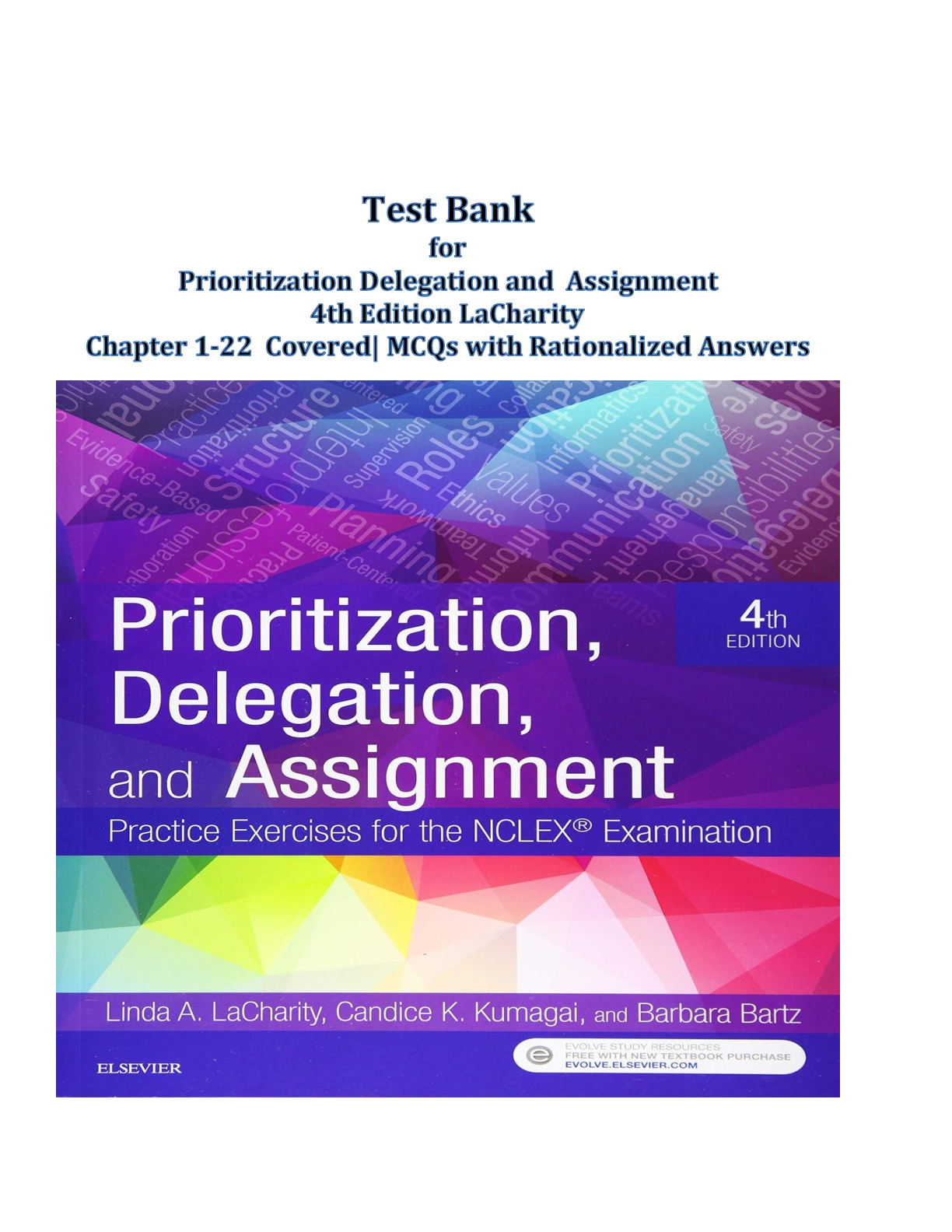 Preview image for LaCharity Prioritization Delegation 4th Edition Test Bank | NCLEX® Practice Q&A