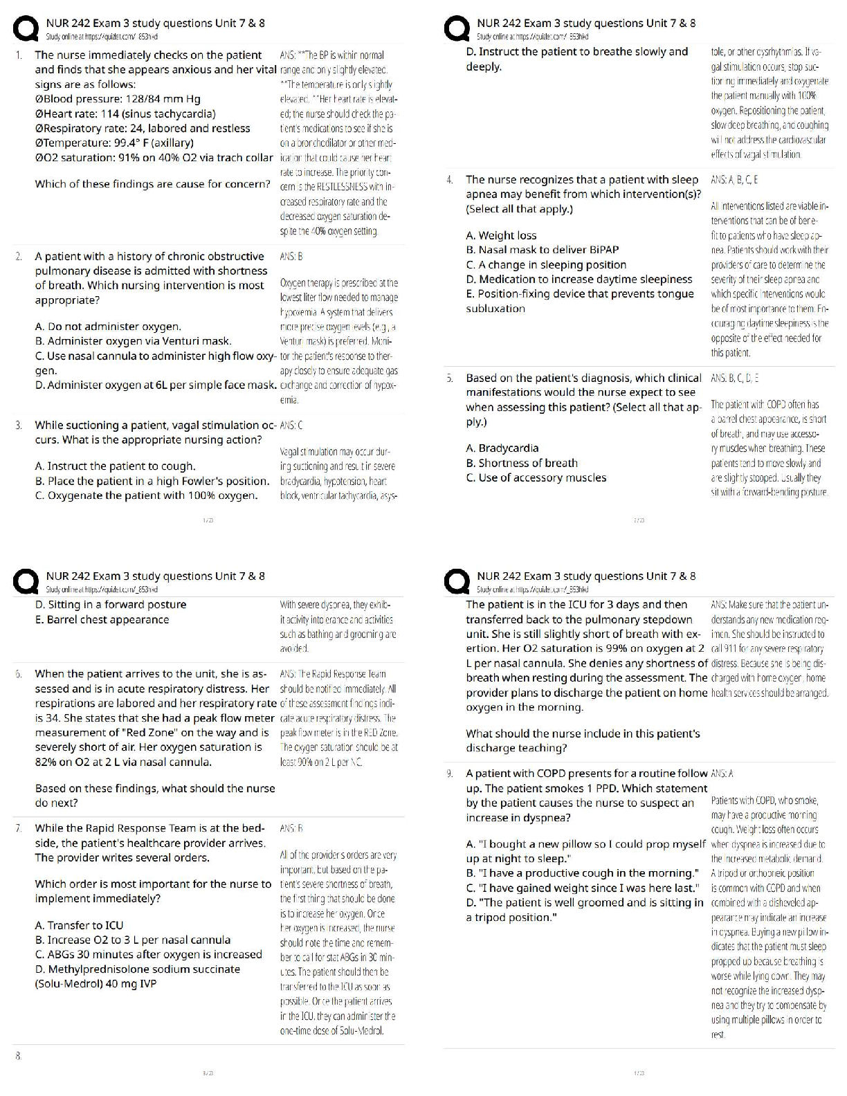 Recommended document preview for NUR 242 Exam 3 Unit 7 & Unit 8   New Version / 2025 Update / Study Questions & Test Bank